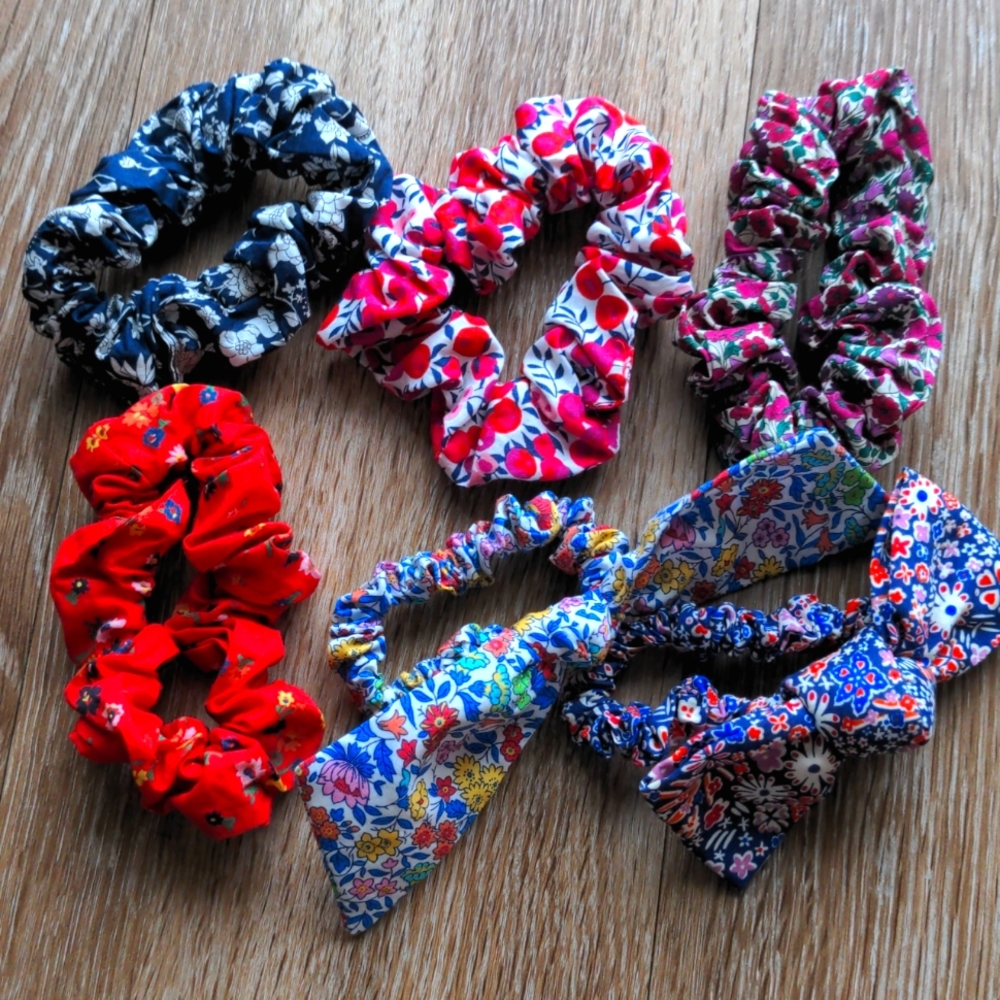 NWOT Liberty of London 6 Hair Ties Scrunchies Elastics - Cottagecore - J Crew